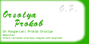 orsolya prokob business card